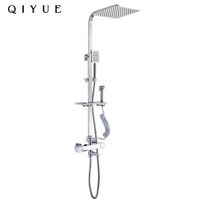 New wall mounted retractable stainless thermostatic rain shower with waterfall