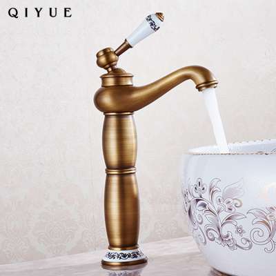 Chinese classic antique copper single handle bathroom faucet taps with low prices