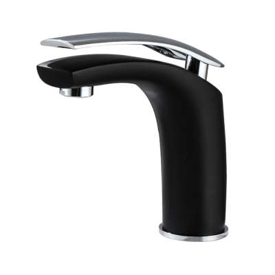 Cheap Premium Wholesale Customized Black Bathroom Single Hole Basin Faucet Modern