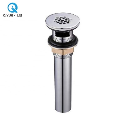 Hot Sales Bathroom Chrome Plated Sink Drainer,Brass Waste Drain For Public Basin With Overflow