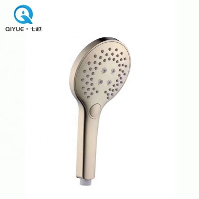 New gold color wall mounted 3 Mode ABS plastic water saving rainfall bathroom handheld shower heads